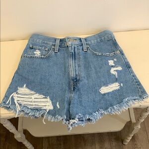Distressed Denim Levi Shorts